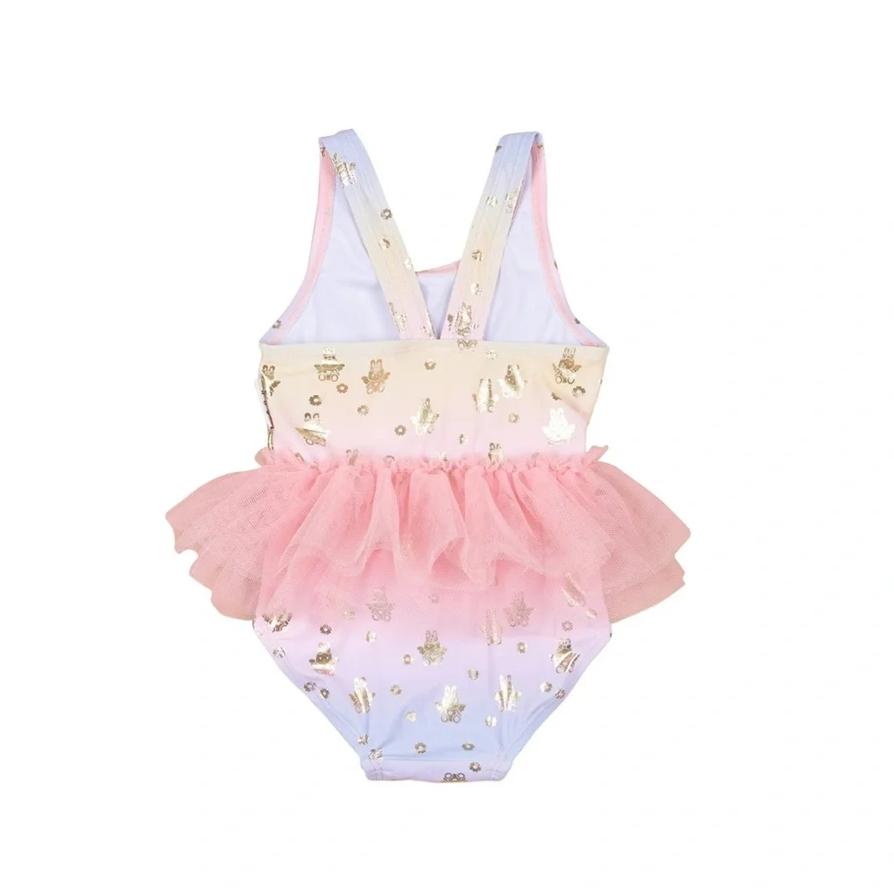Huxbaby Tulle Fairy Bunny Ballet Swimsuit - Rainbow Size 6-12M‎
